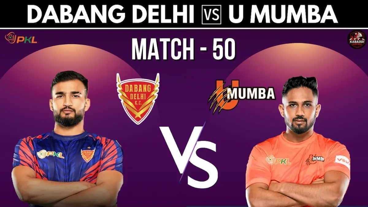 PKL 12 Match 50: Dabang Delhi vs U Mumba – Prediction, Head-to-Head, Probable 7 & Free Live Stream