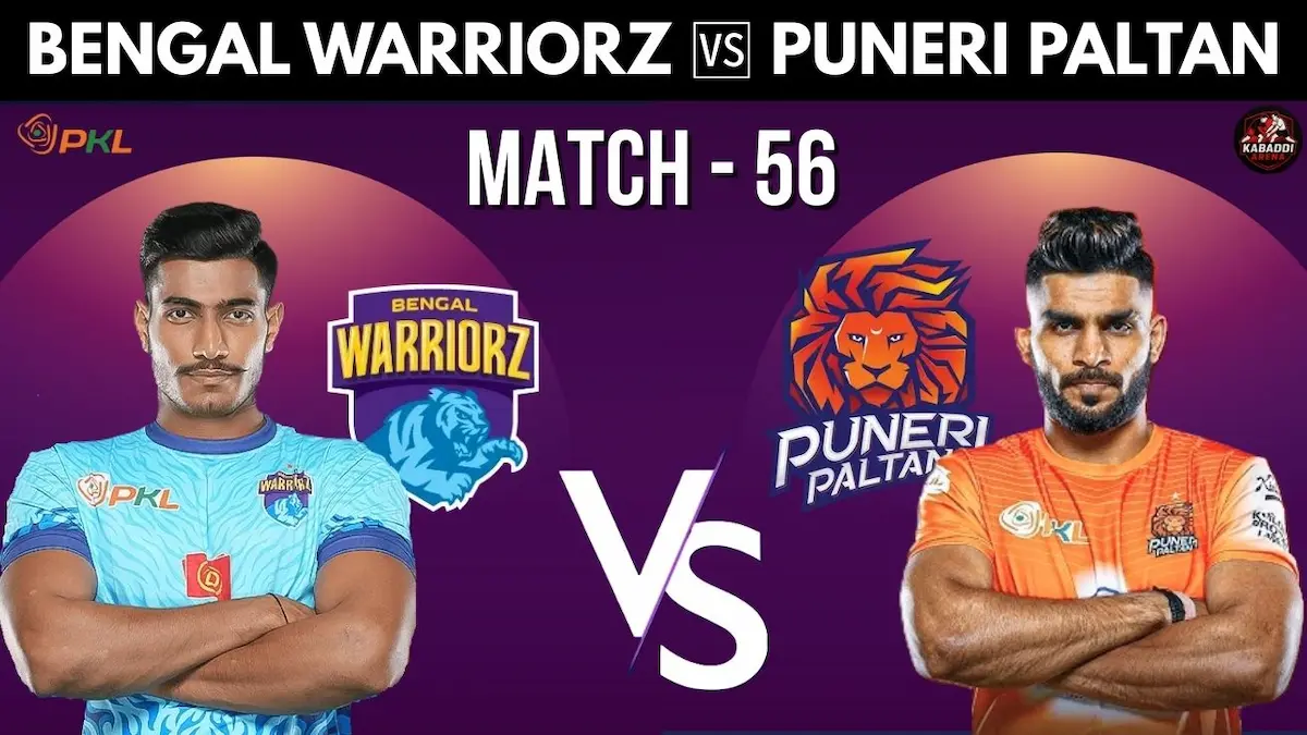 PKL 12 Match 56: Bengal Warriorz vs Puneri Paltan