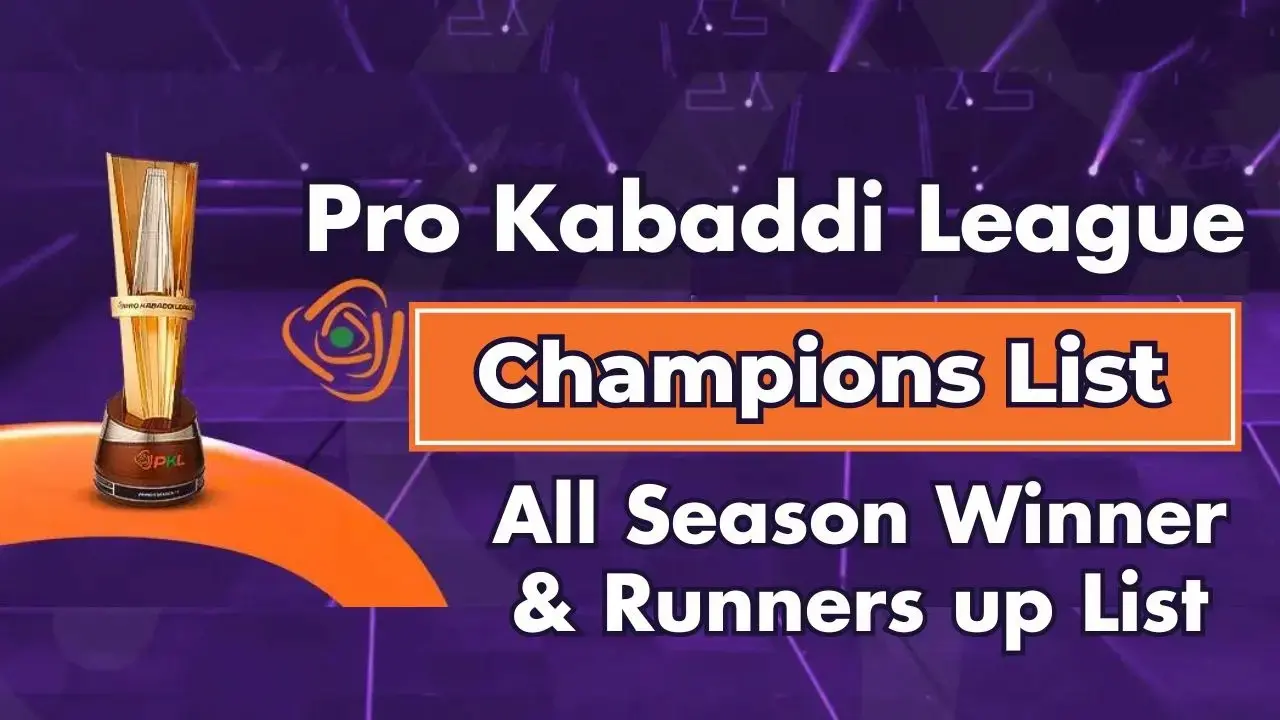 Pro Kabaddi League All Season Winners List from 2014-2025