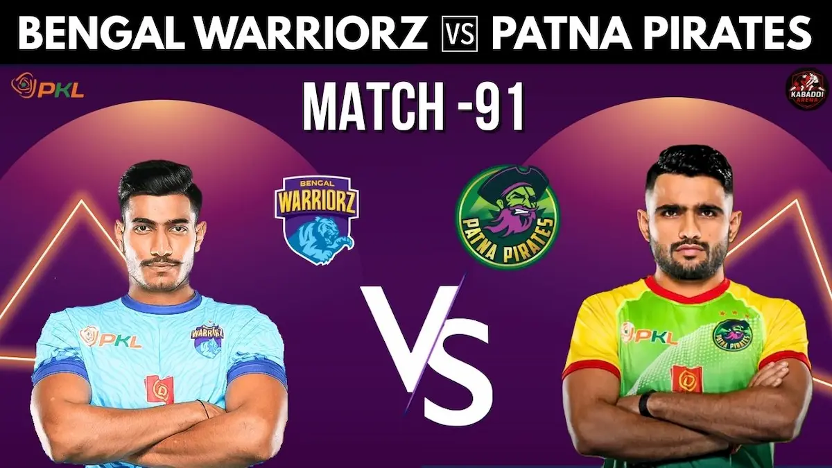 Bengal Warriors vs Patna Pirates PKL 12 Match 91 – Prediction, Head-to-Head, Starting 7, and Live Stream.