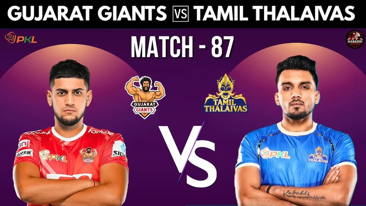 PKL 12 Match 87: Gujarat Giants vs Tamil Thalaivas