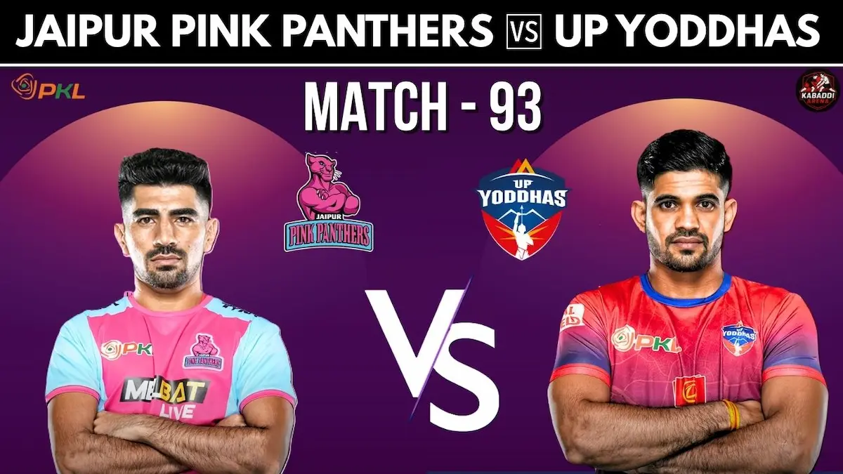 PKL 12: Jaipur Pink Panthers vs UP Yoddhas – Match 93 preview, prediction, key players, and live streaming info