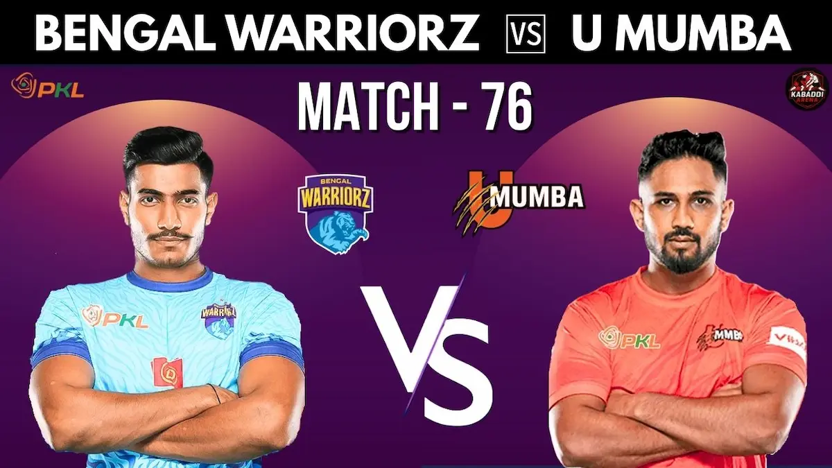 Bengal Warriorz vs U Mumba PKL 12 match preview, teams, players to watch, prediction, and live stream details.