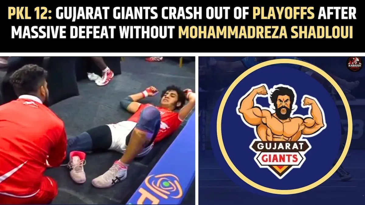 Gujarat Giants crash out of PKL 12 playoffs after huge defeat against Bengaluru Bulls without Mohammadreza Shadloui