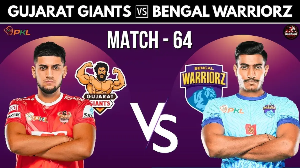PKL 12 Match 64: Gujarat Giants vs Bengal Warriorz