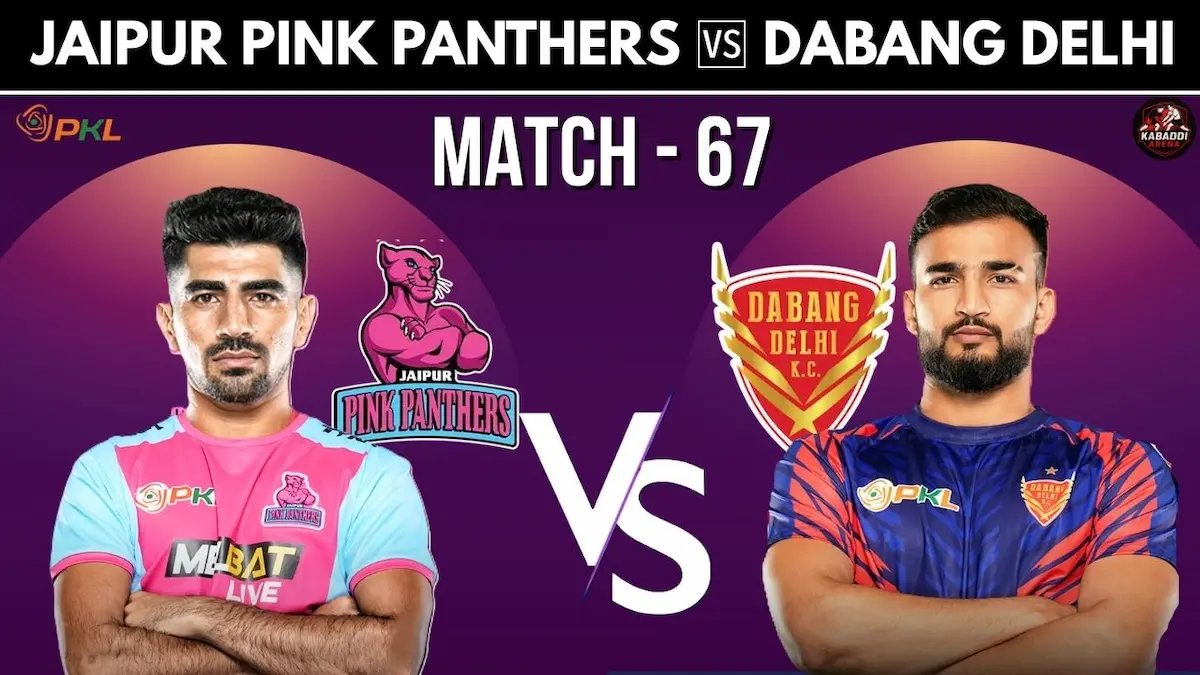 PKL 12 Match 67: Jaipur Pink Panthers vs Dabang Delhi