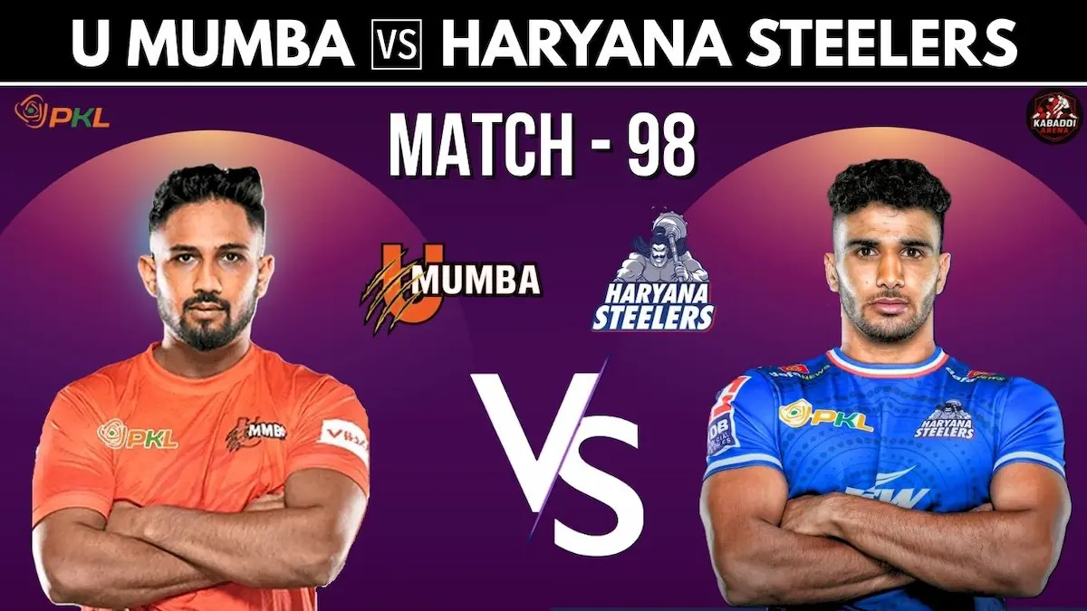 PKL 12 Match 98: U Mumba vs Haryana Steelers