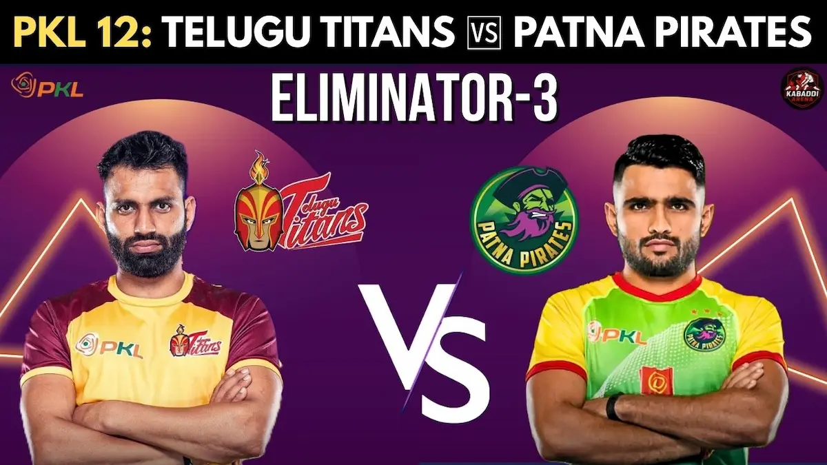 Telugu Titans vs Patna Pirates PKL 12 Eliminator 3 Match Preview, Prediction, Head-to-Head, and Live Streaming Details.