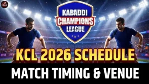 Kabaddi Champions League 2026 match schedule and final fixture