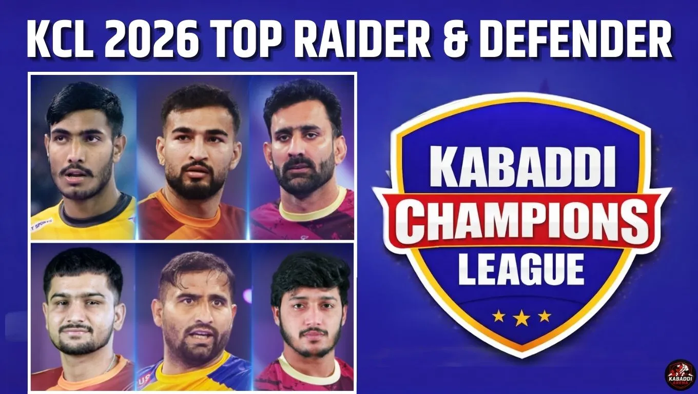Kabaddi Champions League 2026: Top Raider & Defender of KCL Season 1