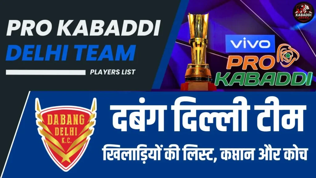 Pro Kabaddi 2025: दबंग दिल्ली टीम प्लेयर लिस्ट, कप्तान, कोच और मैच लिस्ट 1 दबंग दिल्ली टीम प्लेयर लिस्ट, कप्तान, कोच और मैच लिस्ट 2025