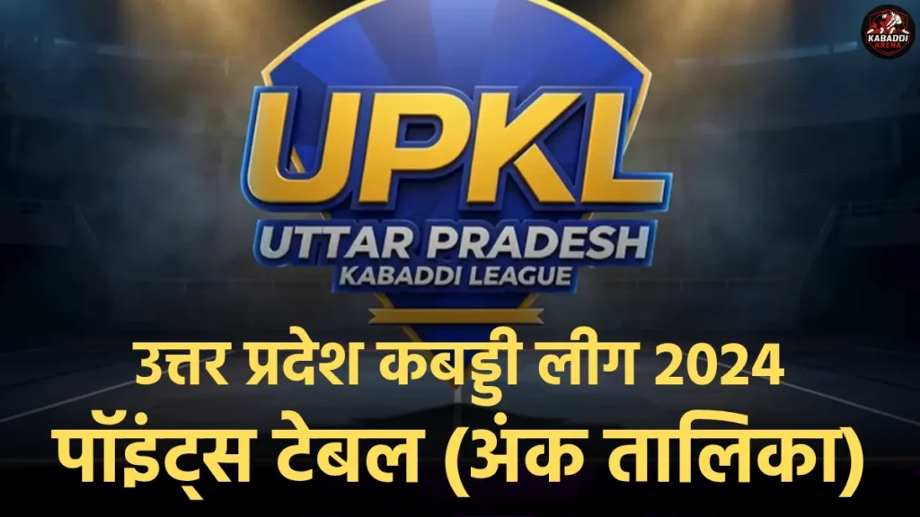 यूपी कबड्डी लीग सीजन-1 अंक तालिका