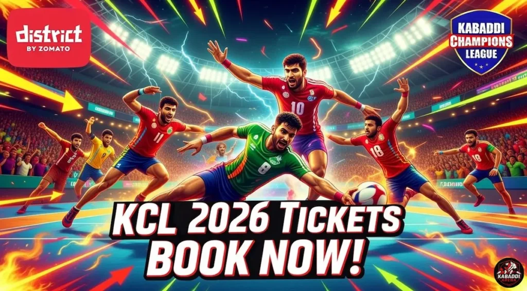 Kabaddi Champions League (KCL) 2026 के टिकट कैसे बुक करें